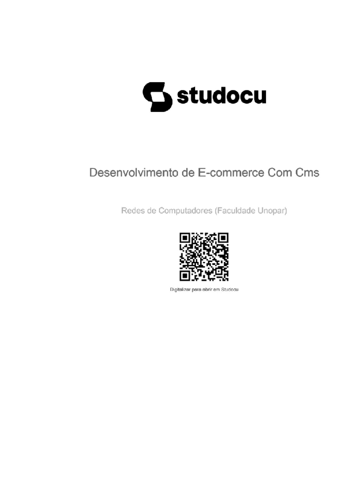 Ecomerc - Resumo tecnologia da informação - Studocu