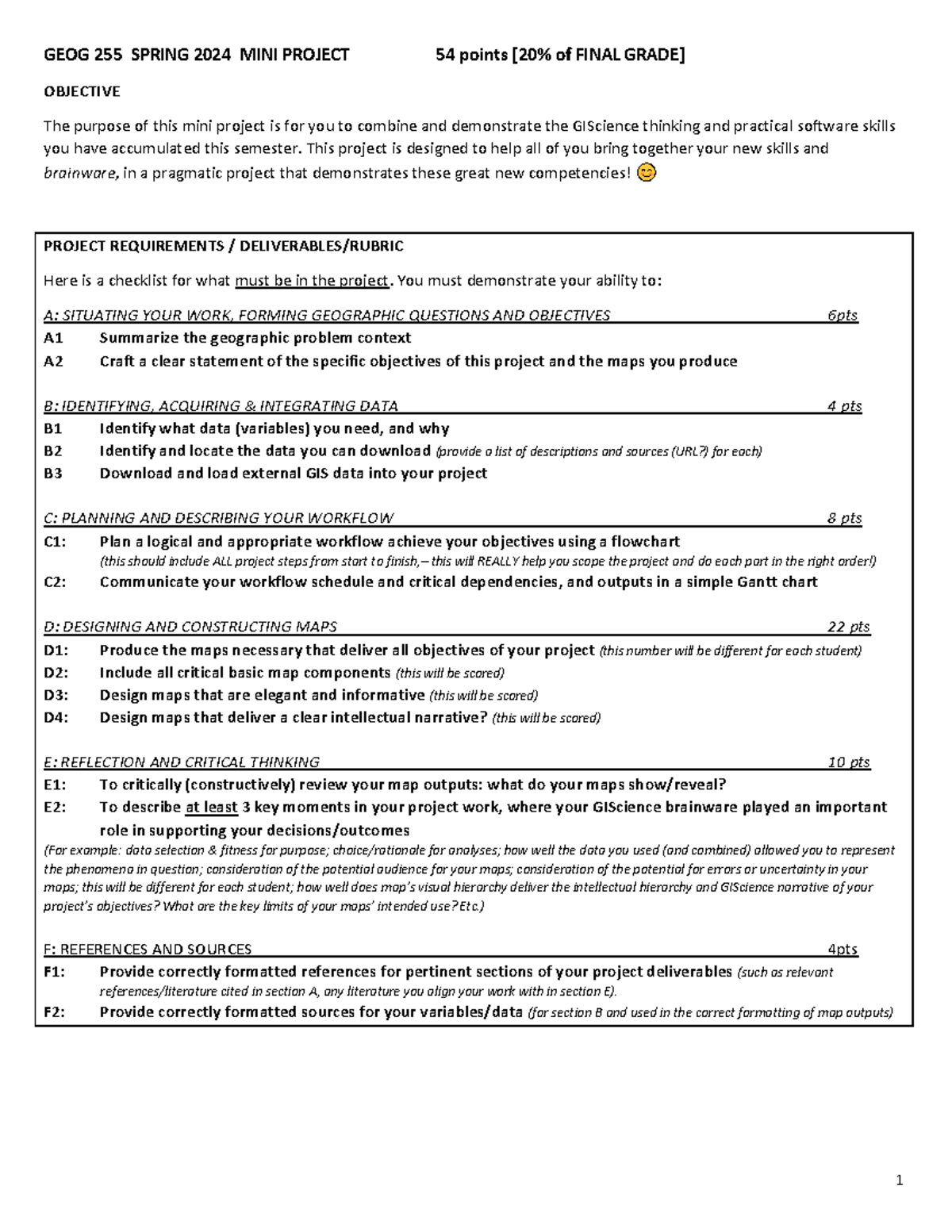 GEOG255 Spring 2024 Miniproject guide v2 - GEOG 255 SPRING 2024 MINI ...