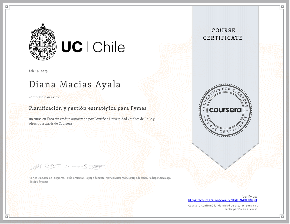 Coursera 1 - Respuestas - F Eb 1 7, 2 02 3 Di A Na Ma C I A S Ay A La ...