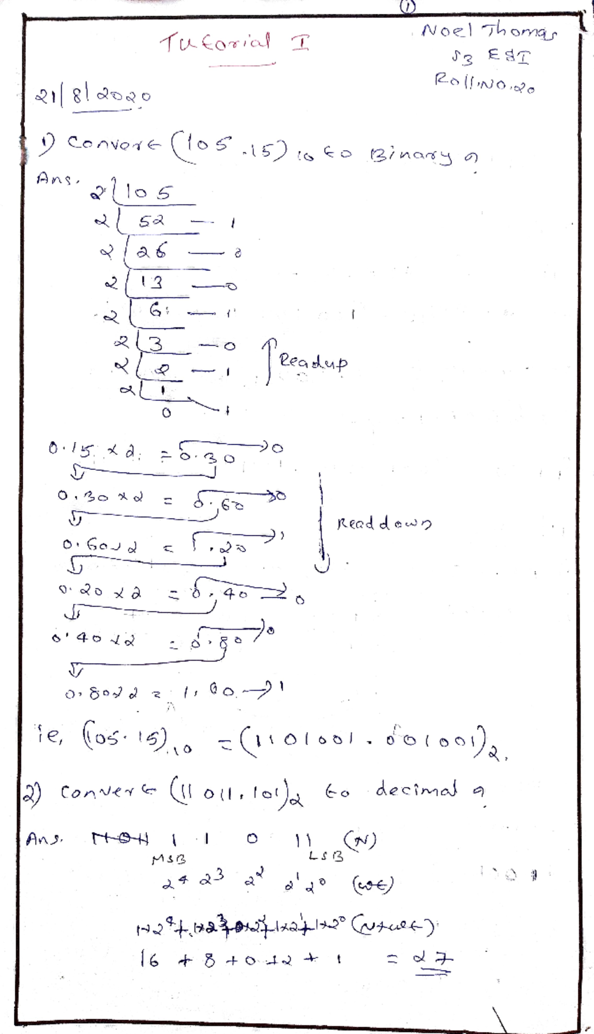 Logic Circuit Design Tutorial Noel Thomq EdT ConNo 1oS .15