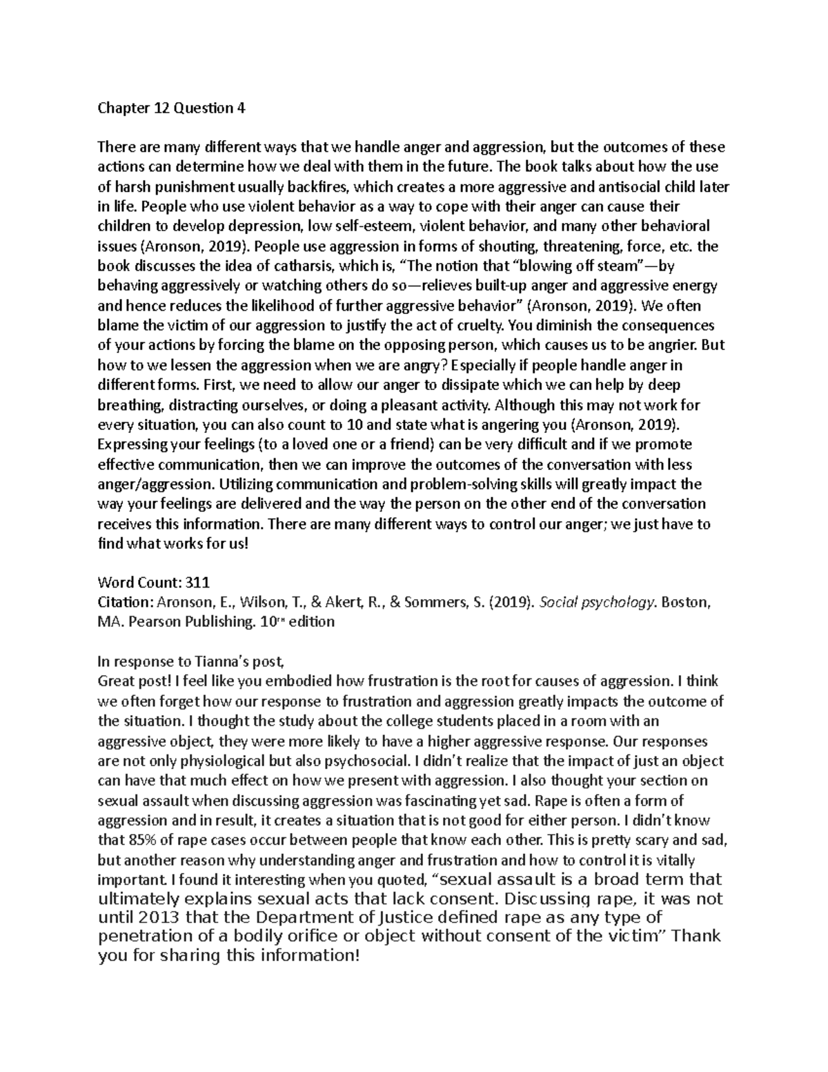 Week 12 psych - Chapter 12 Question 4 There are many different ways ...