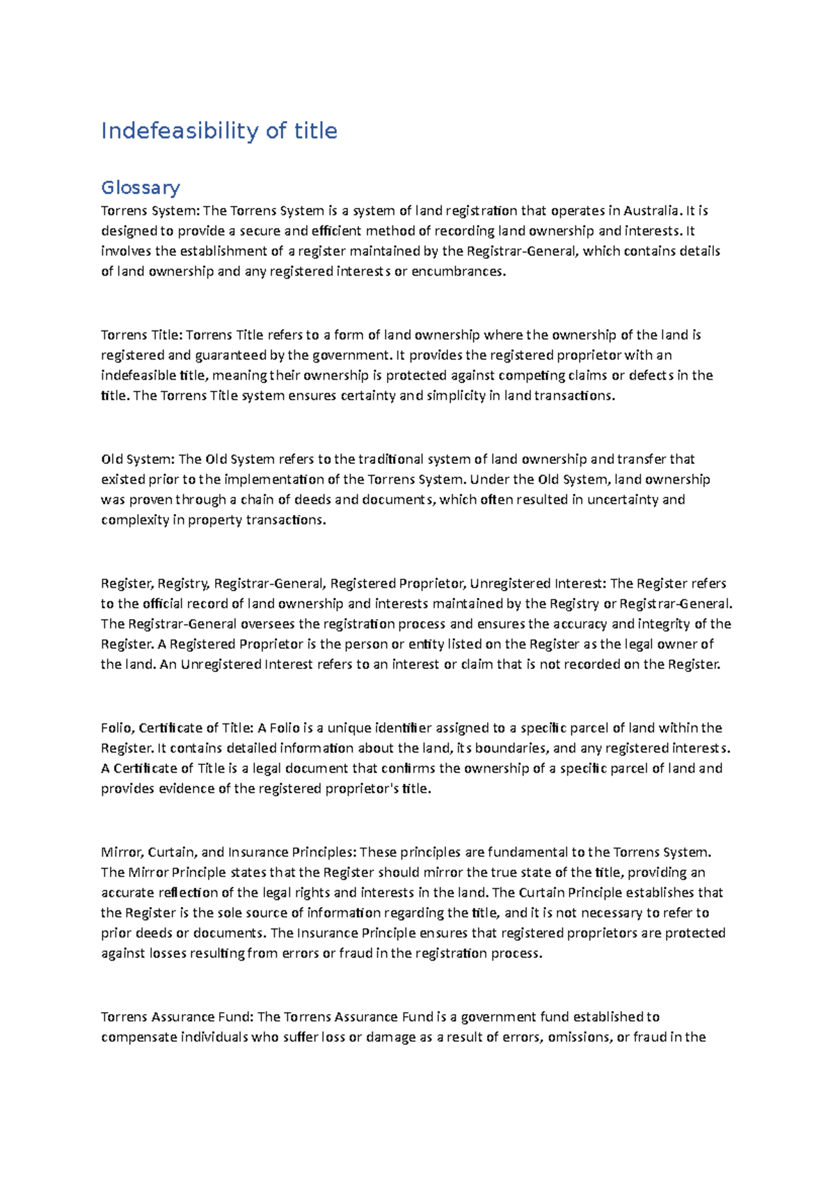 Law 283, exam notes - includes discussion points, key concepts, answer ...