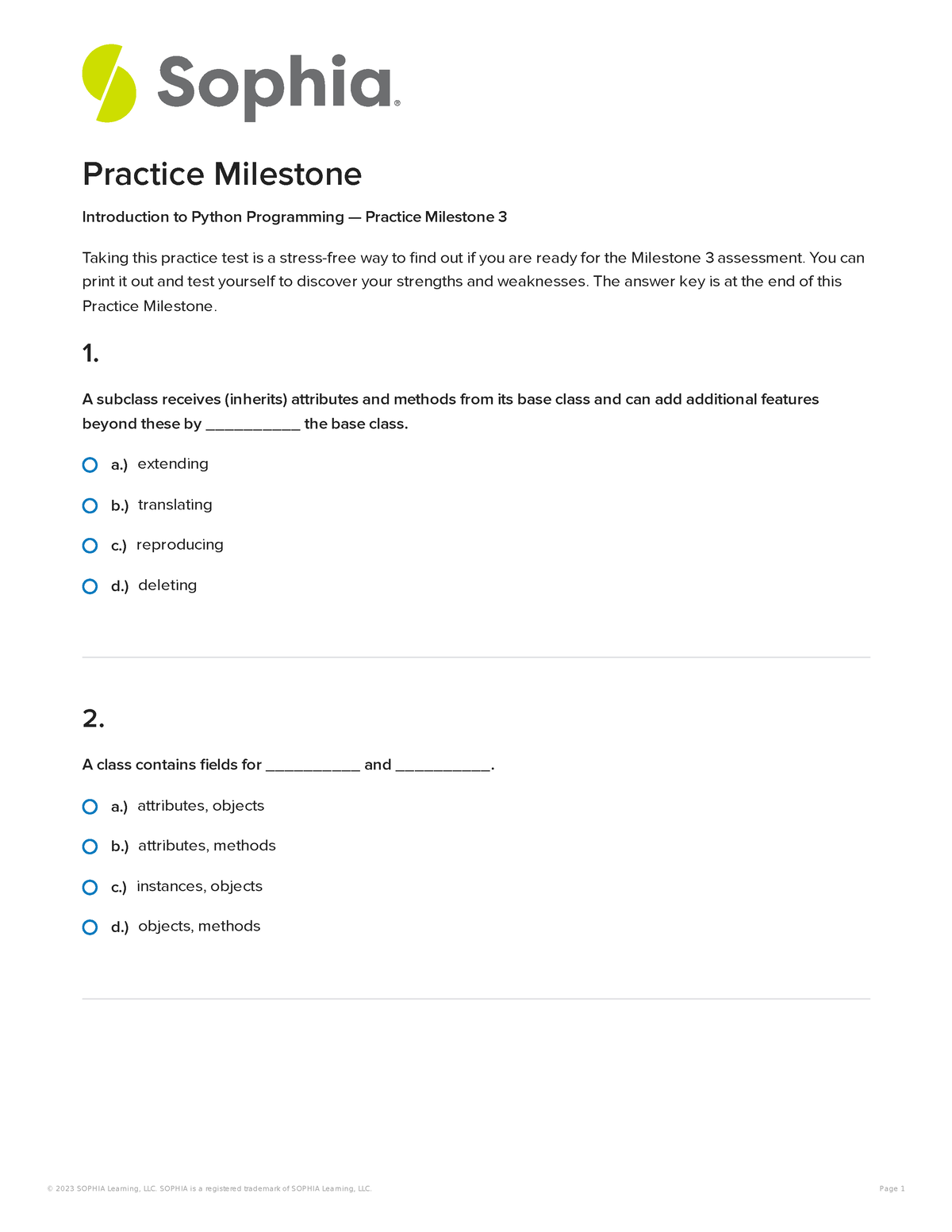 Cs1100 Unit 3 Practice Milestone - A.) Extending B.) Translating C ...