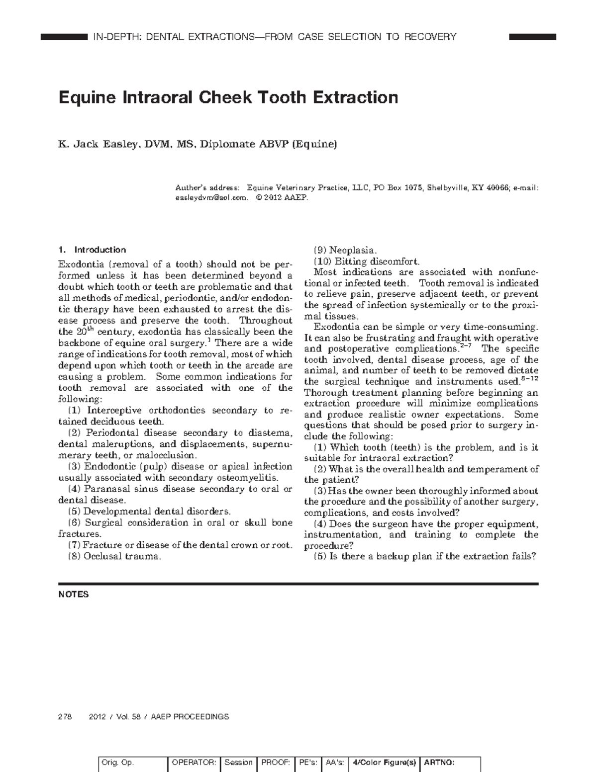 Odontologia inglés - Equine Intraoral Cheek Tooth Extraction K. Jack ...
