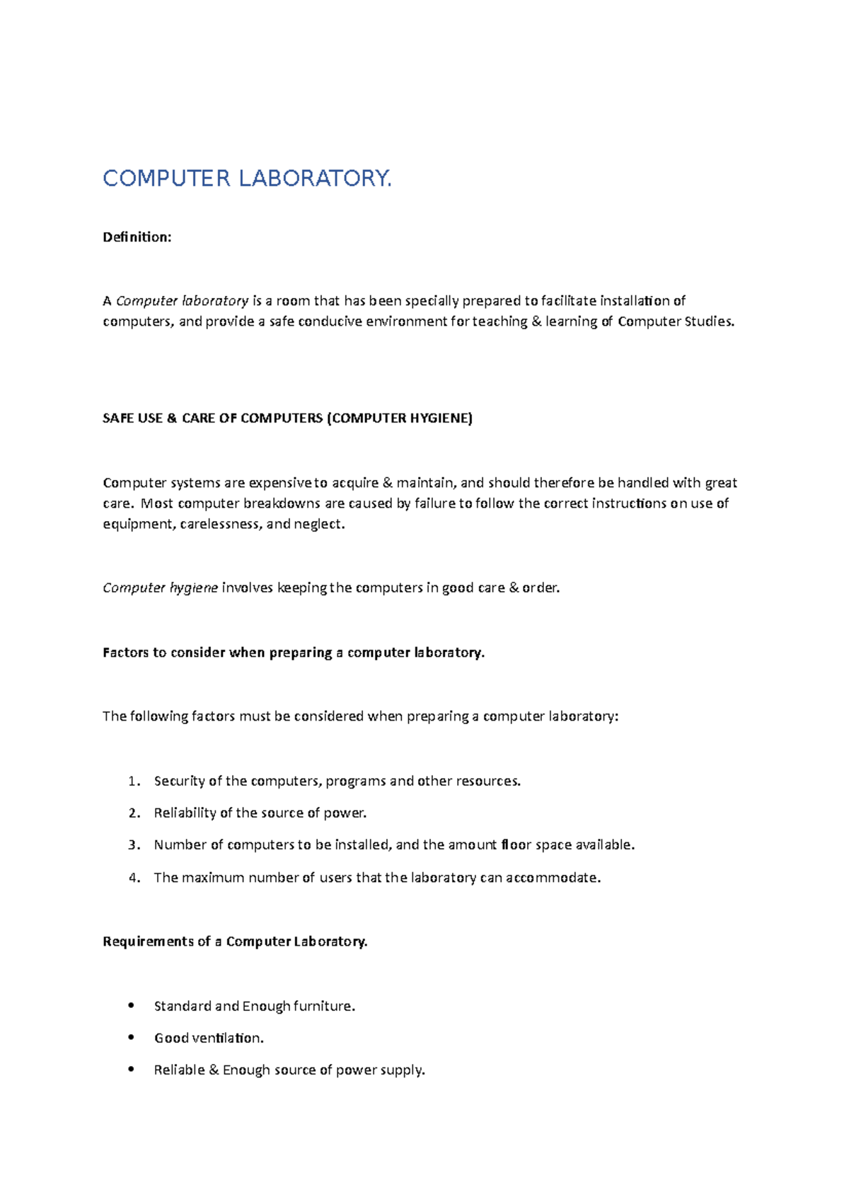 Lab Definition In Computer at Paige Cremean blog