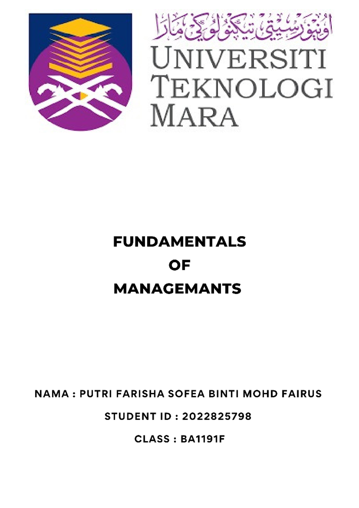 MGT162 Indivudually - EXAMPLE ASSIGNMENT - Individual assignment - Studocu