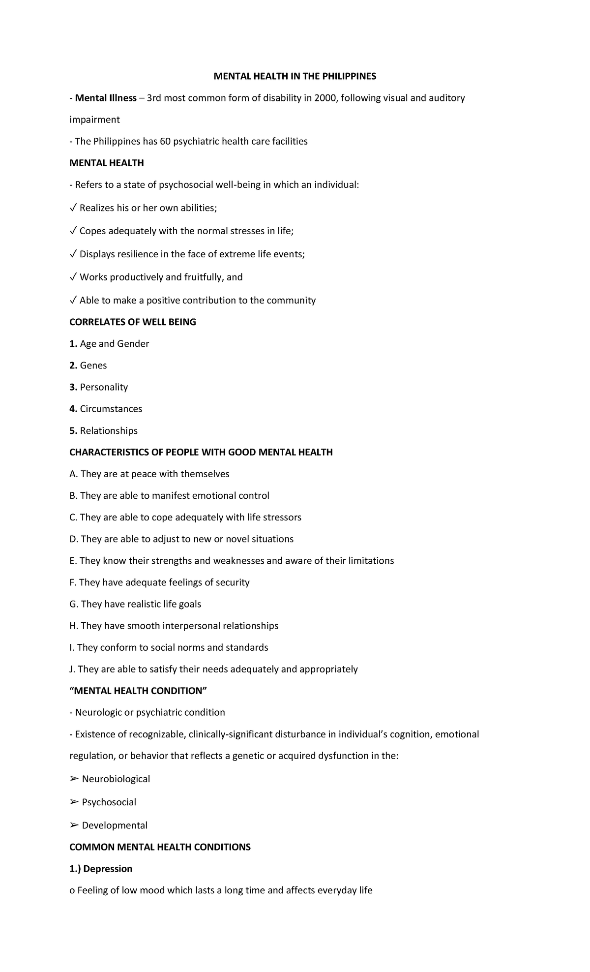 Mental Health in the Philippines - MENTAL HEALTH IN THE PHILIPPINES ...