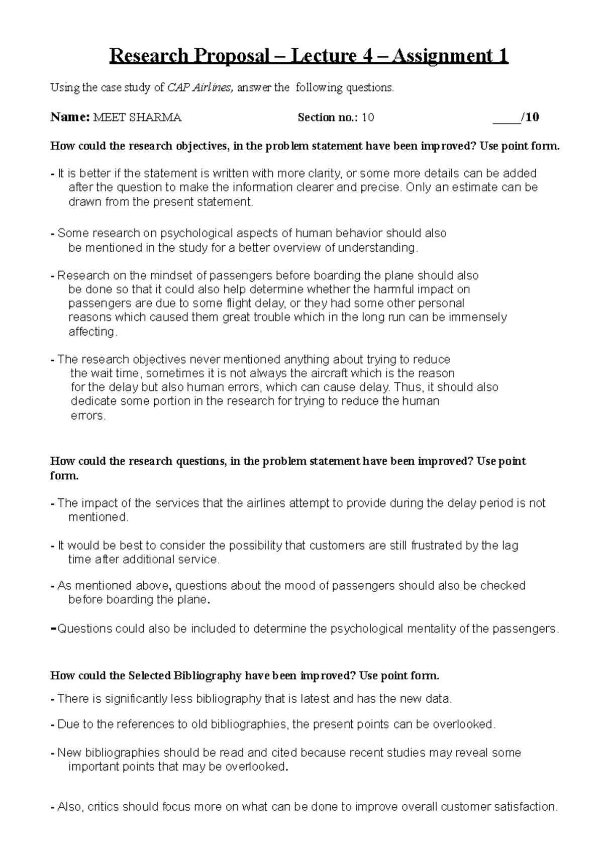 BUS 8375 - Lec. 4 -Assignment 1 Answer Form for Case Study Fall 2020 ...