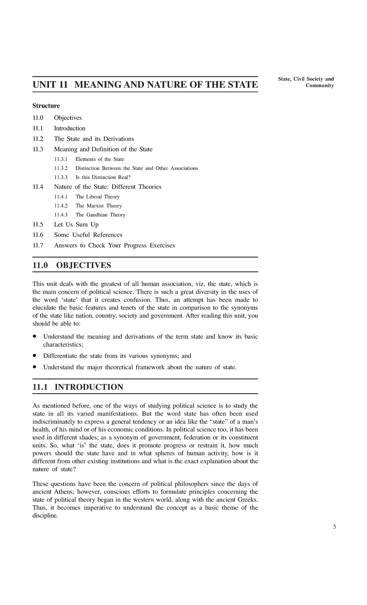 Unit 11 IGNOU Notes In Pdf Form State Civil Society And UNIT 11