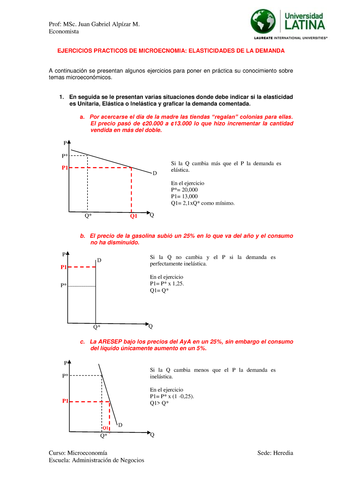 Ejercicios Practicos Elasticidades Resueltos - Economista Curso ...