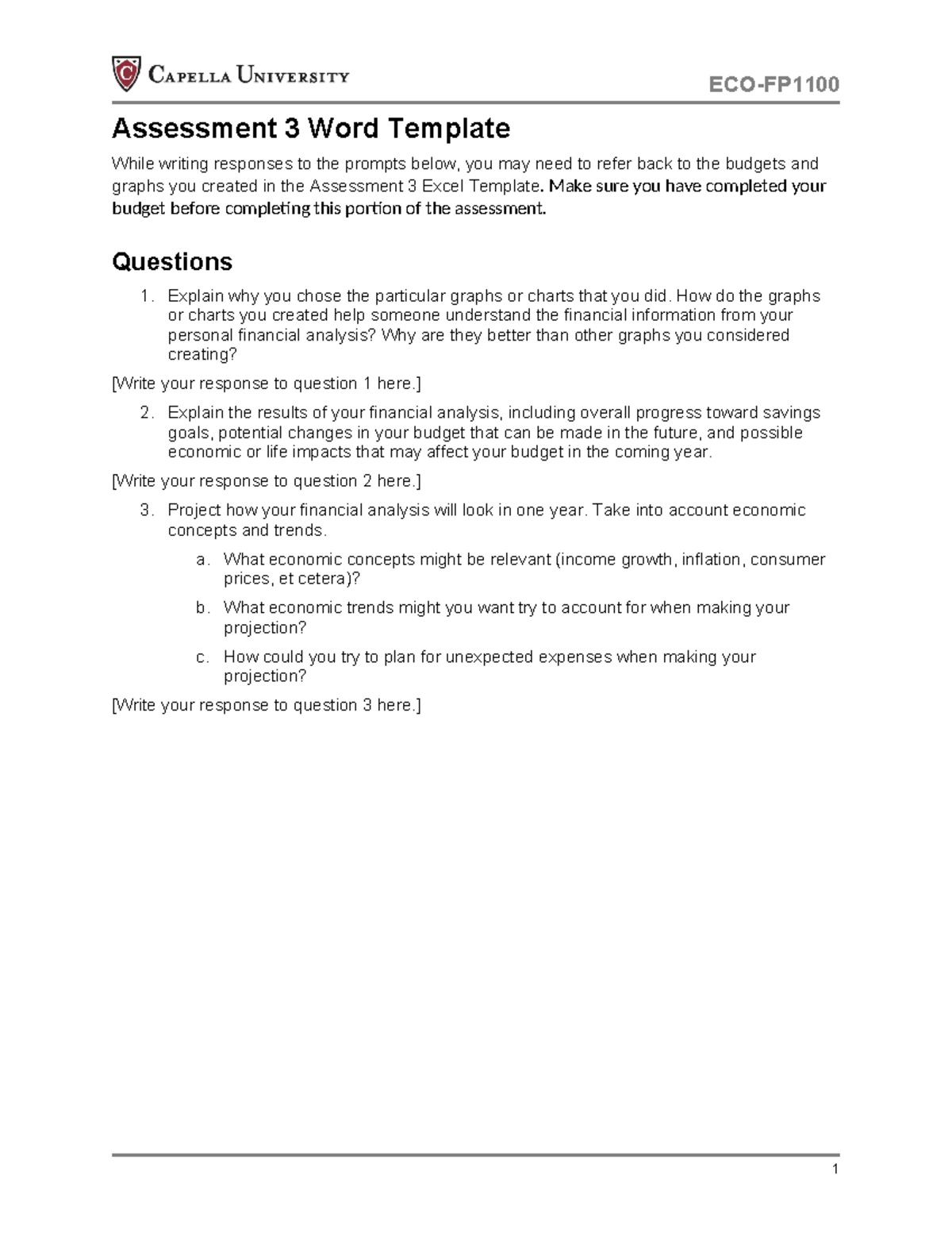 Qwrng-cf assessment 3 word template - ECO-FP Assessment 3 Word Template ...