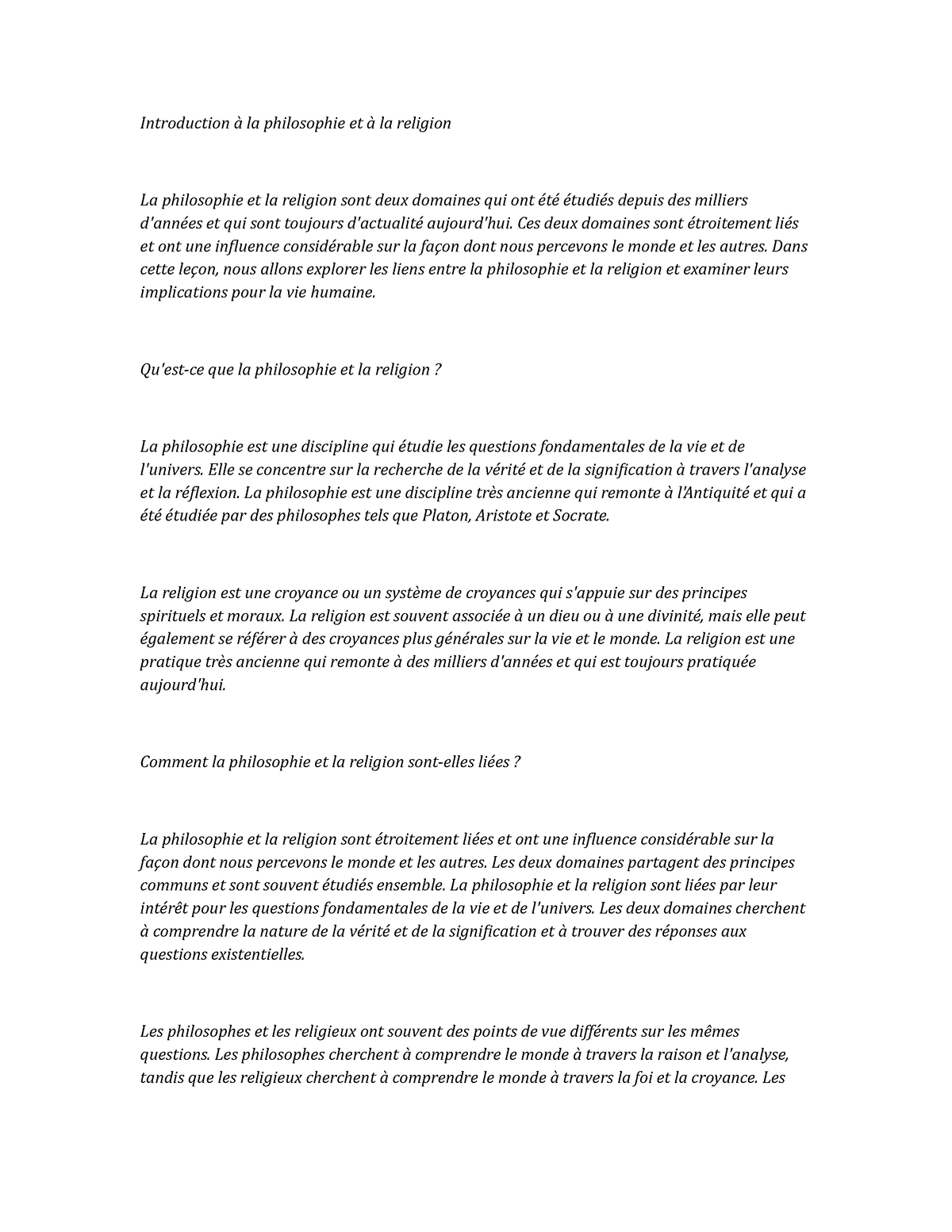 philosophie et religion dissertation pdf gratuit