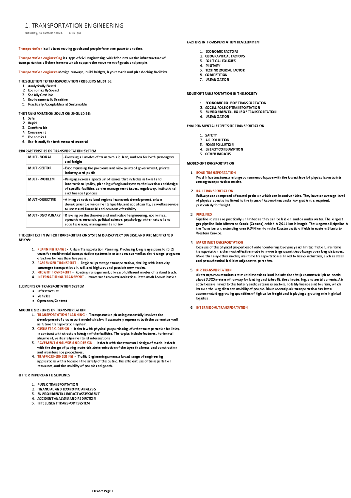 Transpo Engg-Notes-1 - Transportation is all about moving goods and ...
