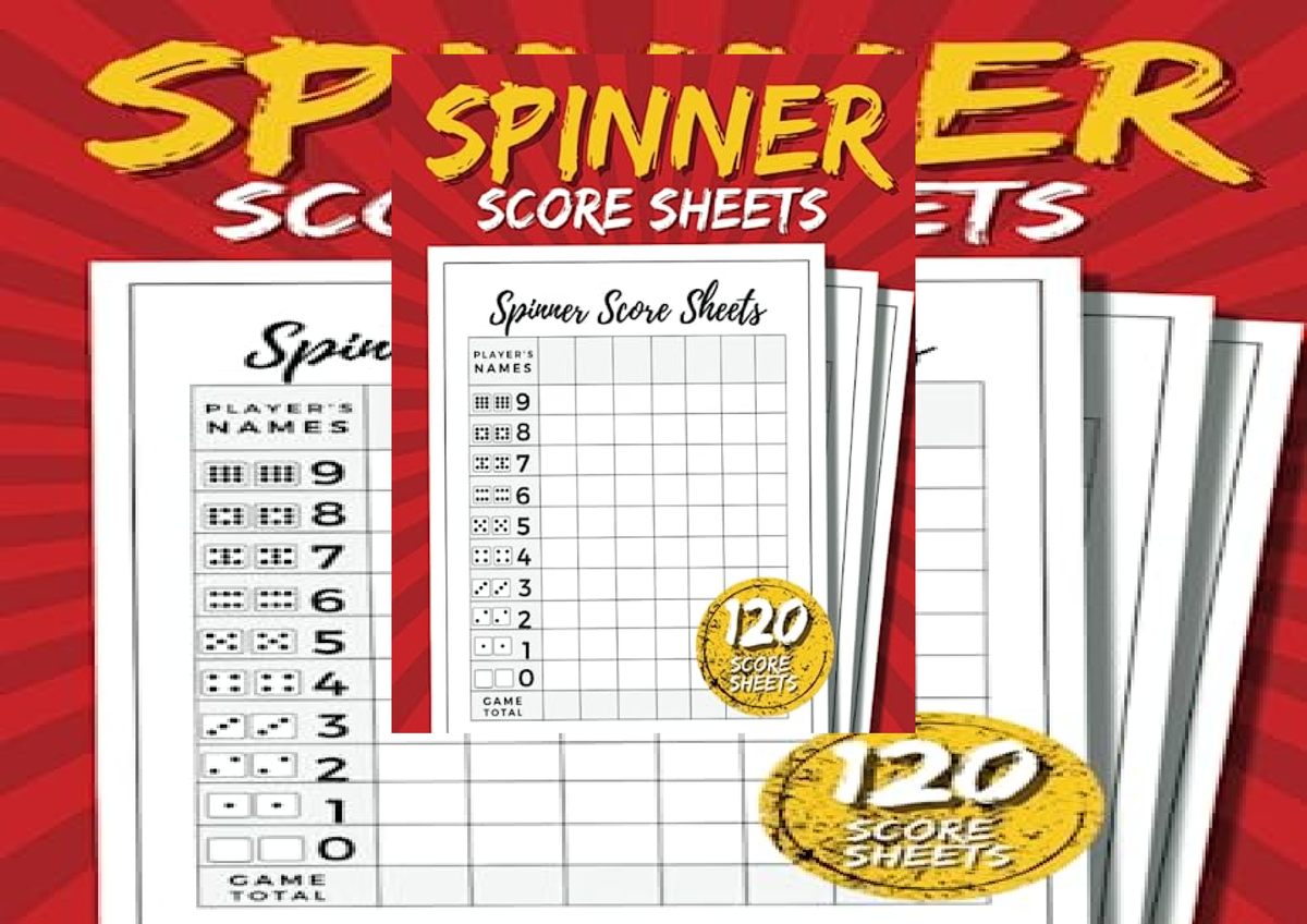 Pdf Read Online Spinner Score Sheets Spinner Score Pads With 120 Pages 