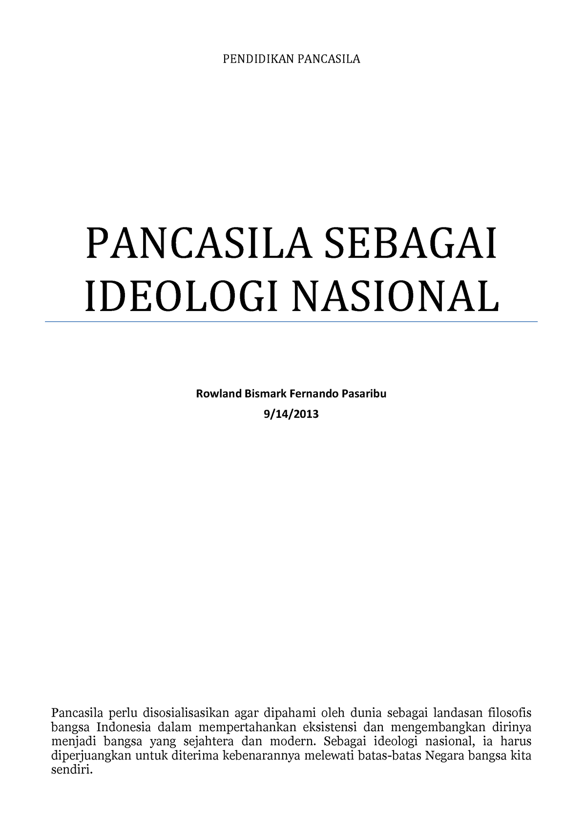 Bab 05 Pancasila Sebagai Ideologi Nasional - PENDIDIKAN PANCASILA ...