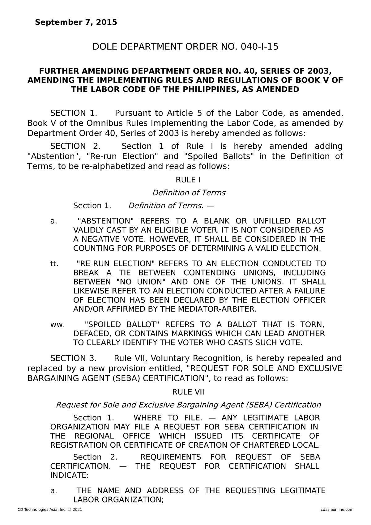 dole-department-order-no-040-i-15-further-amending-department-order