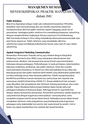 Manajemen Humas - Mengidentifikasi dan Mendeskripsikan Proses ...