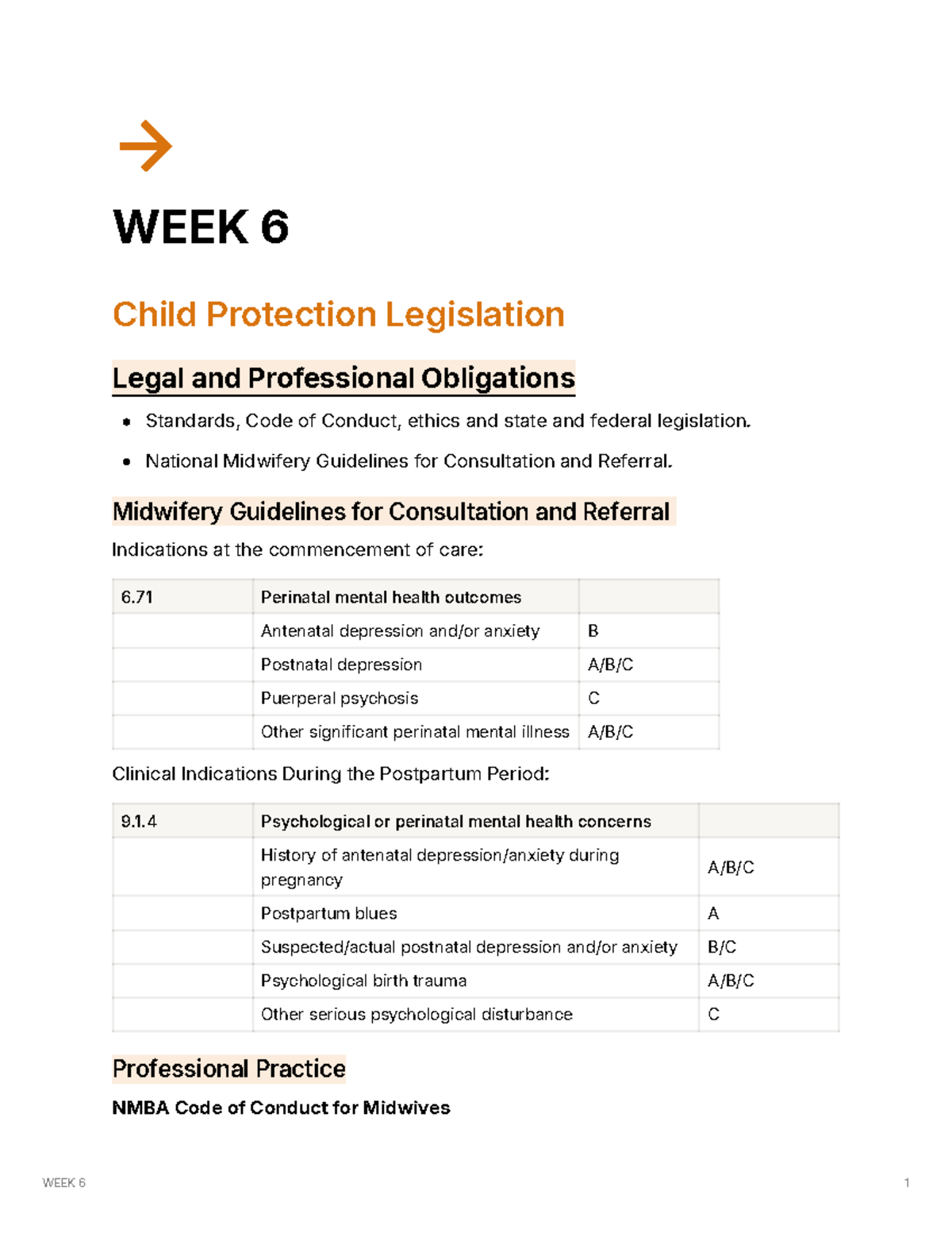 WEEK 6 - Child Protection Legislation - WEEK 6 Child Protection ...