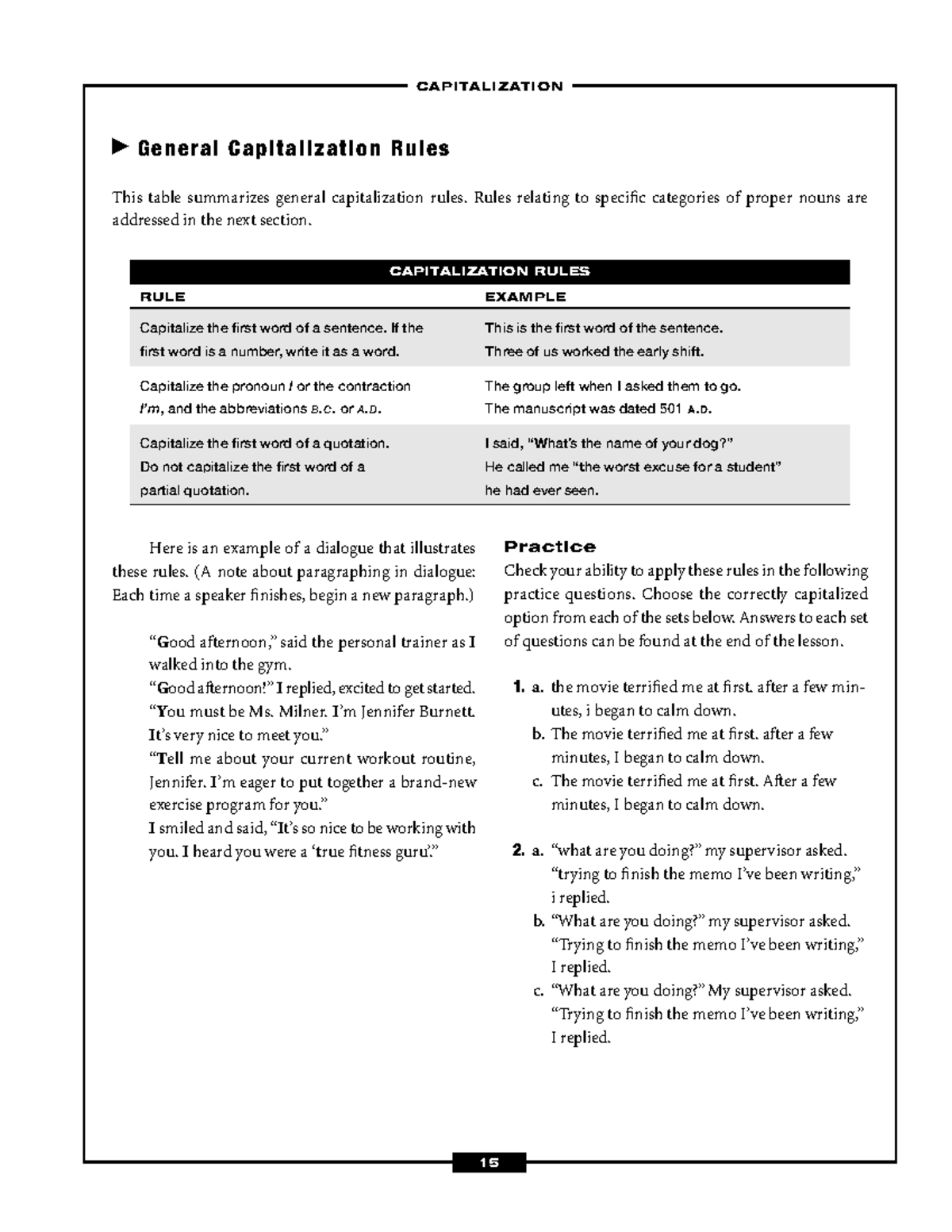 Capitalization 1 ( Paragraph Writing ) - General Capitalization Rules ...