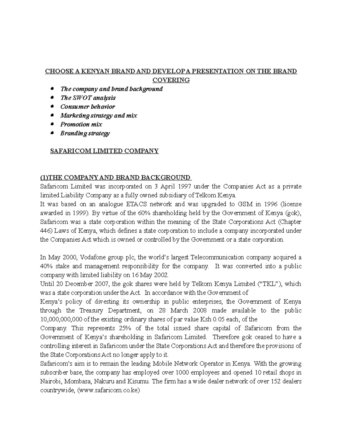 Edgar Safaricom - medical notes for studying - CHOOSE A KENYAN BRAND ...