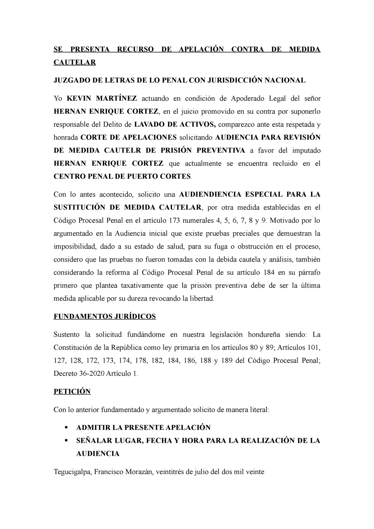 Introducir 72 Imagen Modelo De Recurso De Apelacion P 4782