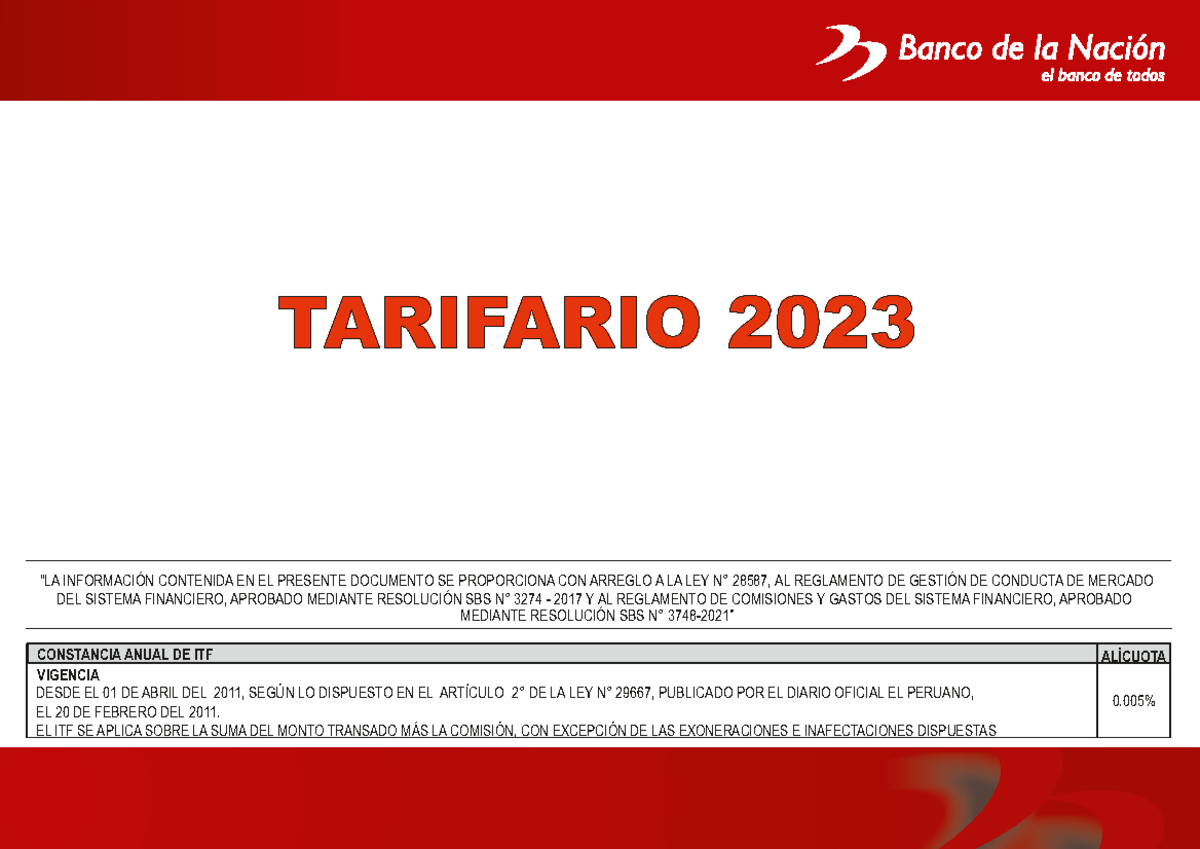 TarifarioBN Para conocer los TEA del Banco de la Nación "LA