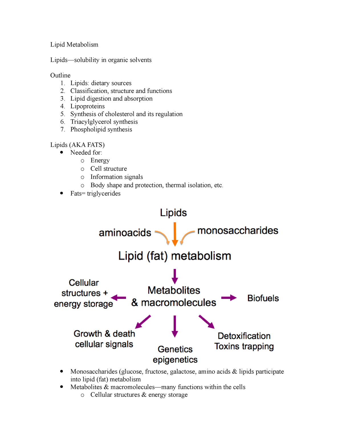 Metabolism lipid 5.7E: Lipid