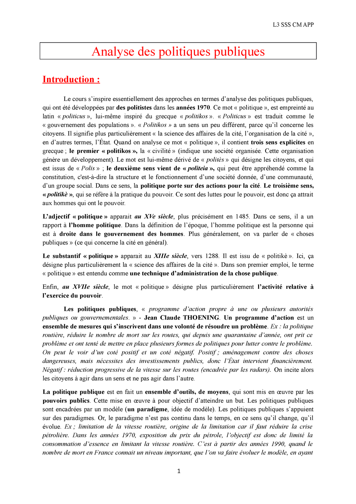 Introduction Analyse Des Politiques Publiques Introduction Le Cours Sinspire 9046