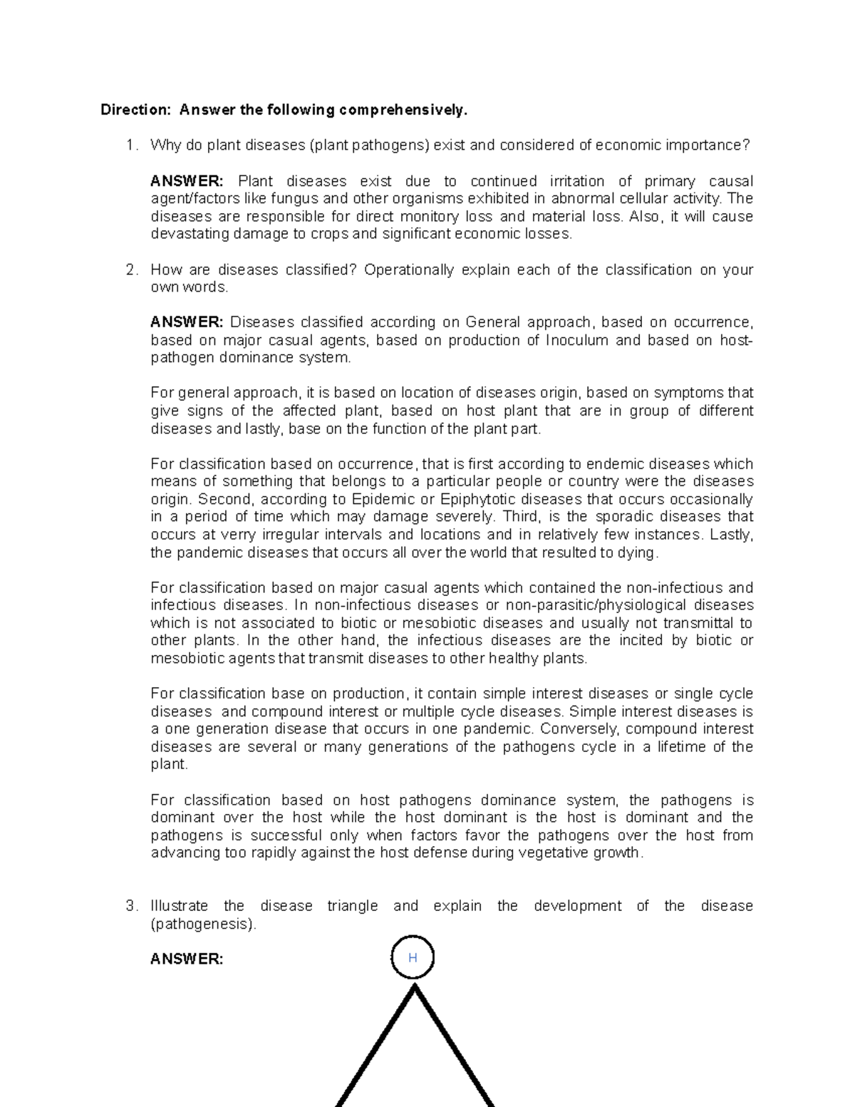 Cropprot final Crop Protection Lecture Notes Direction Answer the following comprehensively