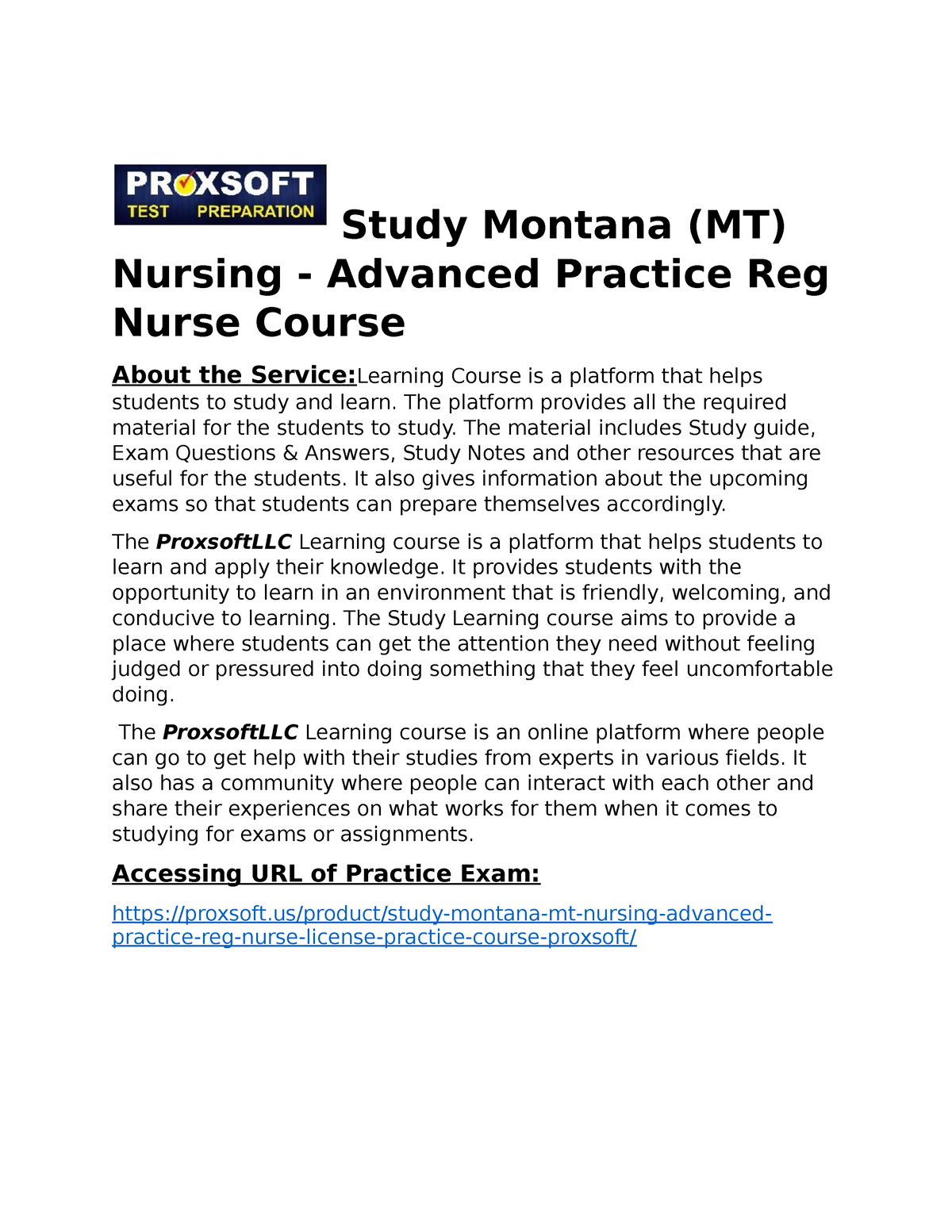 Study Montana (MT) Nursing - Advanced Practice Reg Nurse Course - Study ...