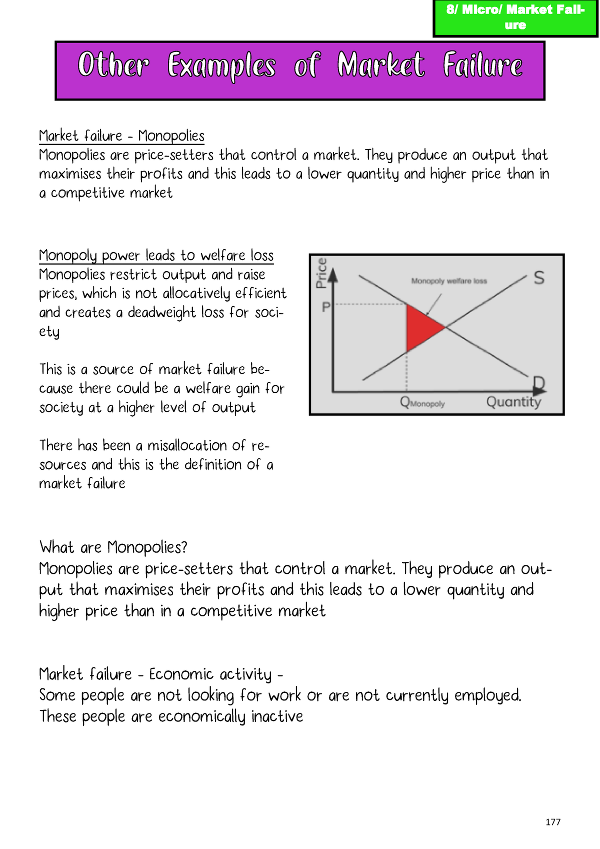 Economics Basics - 8 / Micro/ Market Fail- Ure Market Failure ...