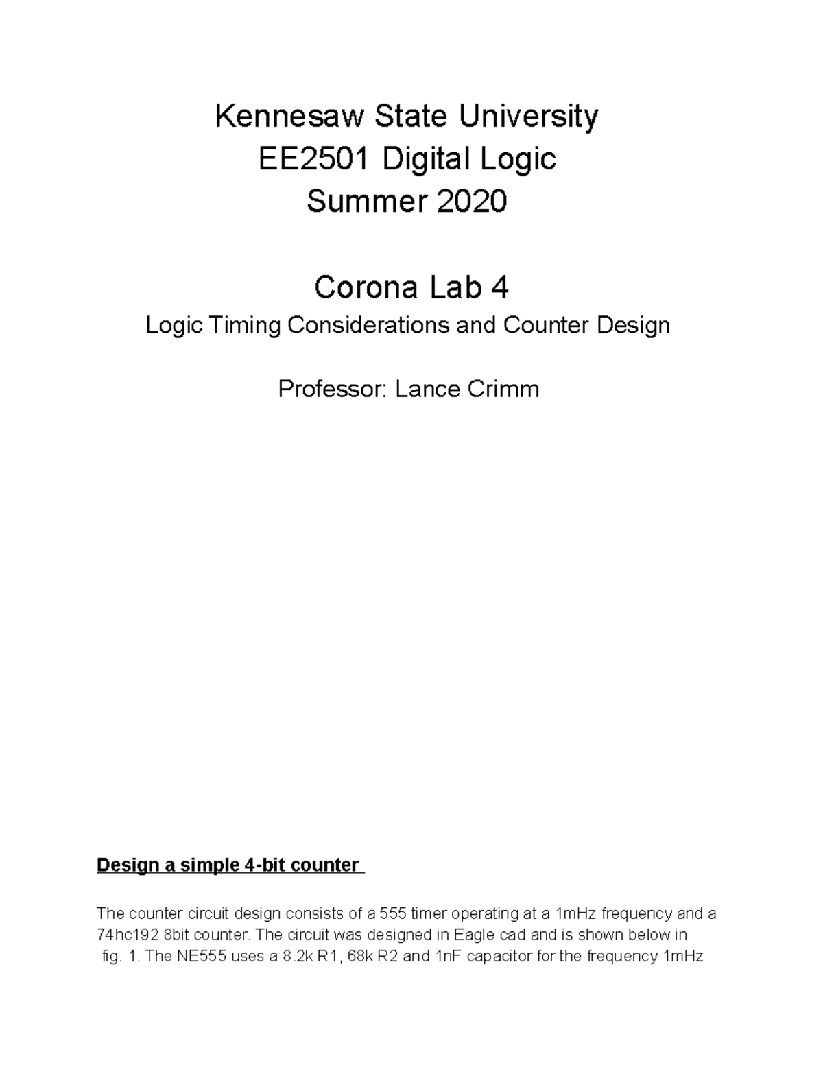 lab-4-lab-4-kennesaw-state-university-ee2501-digital-logic-summer