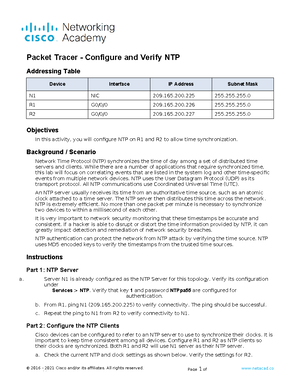 14.3.11 Packet Tracer – Implement Port Security - © 2013 - 2021 Cisco