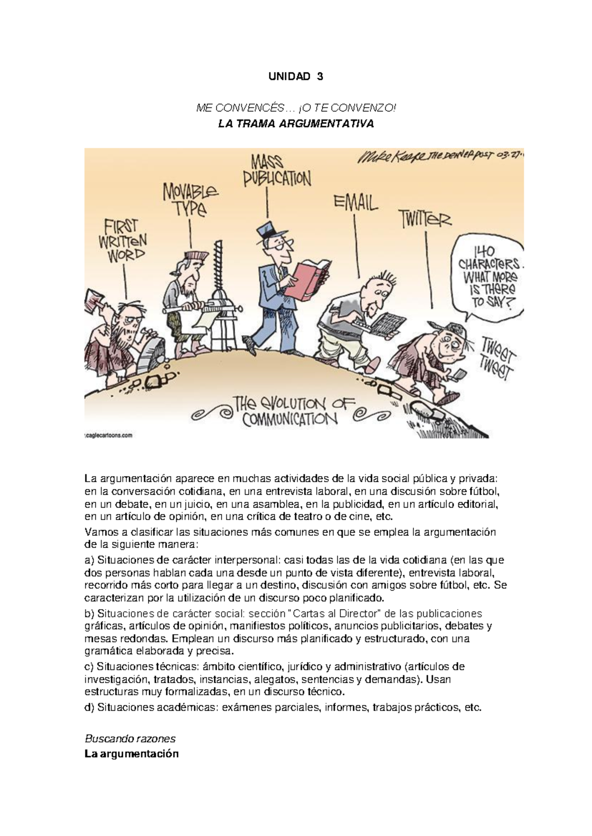 Unidad 3 - Trama argumentativa- 2022 - UNIDAD 3 ME CONVENCÉS... ¡O TE ...