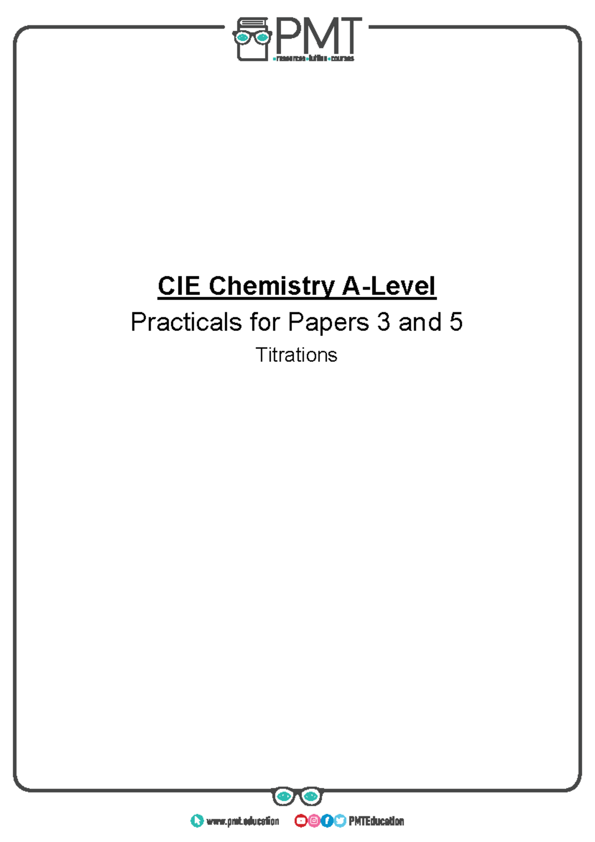 Titrations summary notes alevel titration CIE Chemistry ALevel
