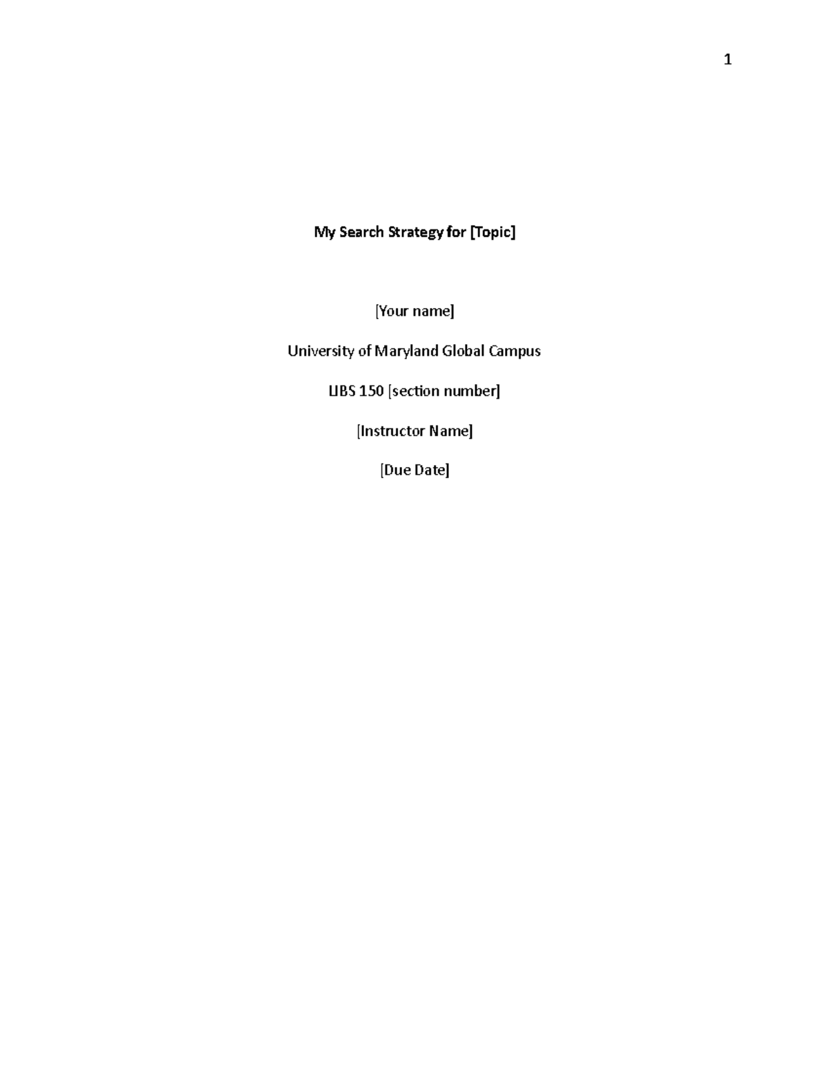 Template for MJ's Search Strategy Assignment Fall 22 - My Search ...