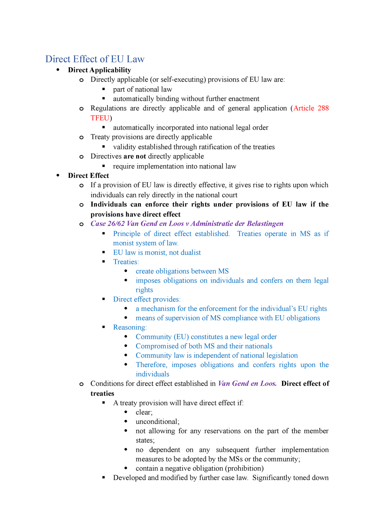 essay on direct effect of eu law