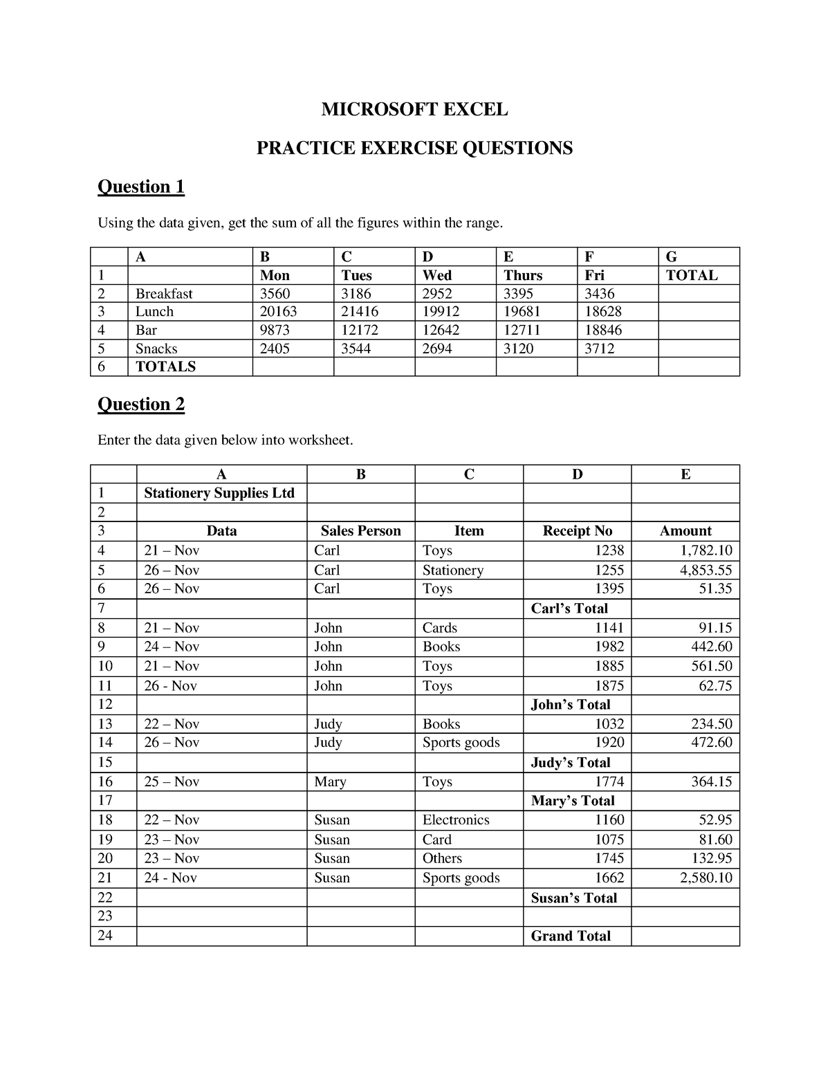 excel-lab-manual-microsoft-excel-practice-exercise-questions-question