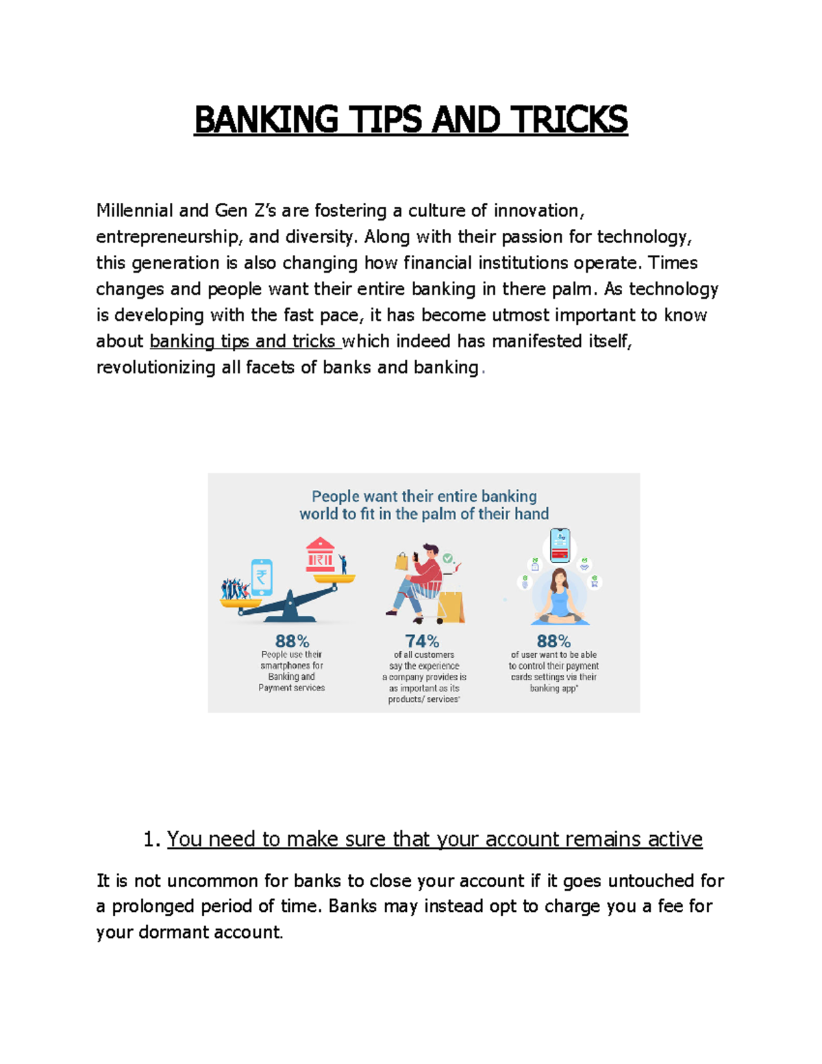 Banking TIPS AND Tricks BLOG Payal - Mba - SPPU - Studocu