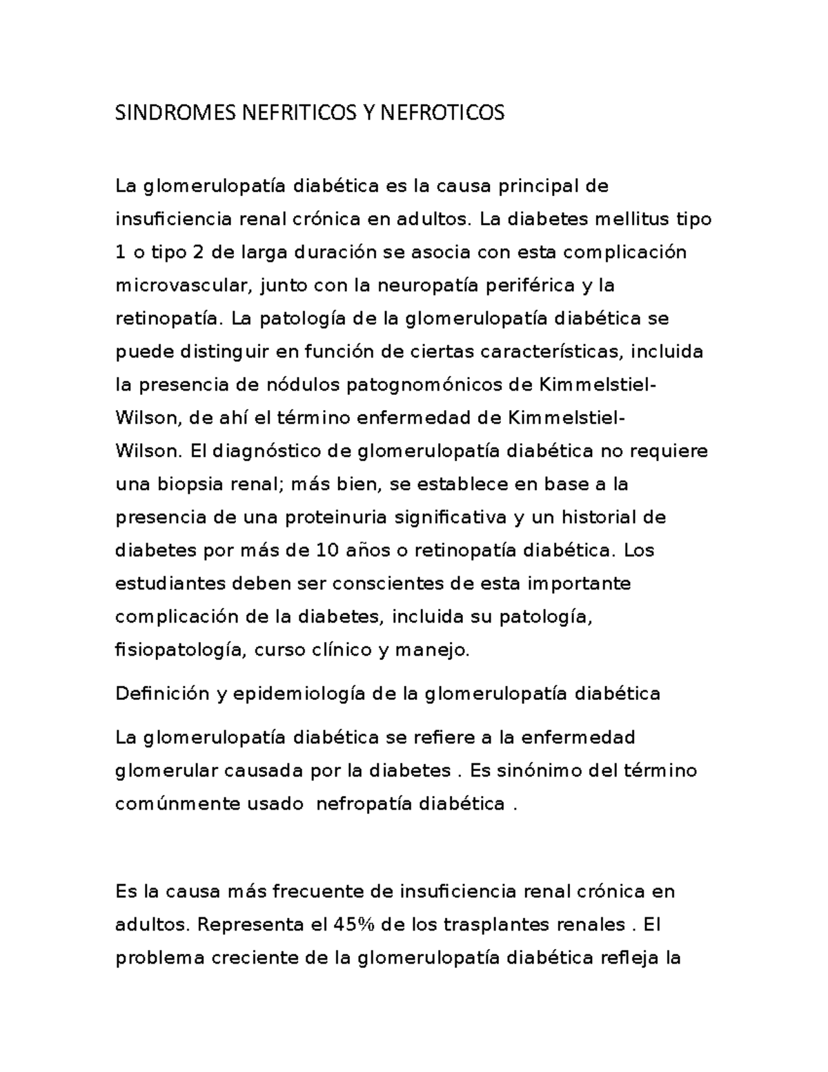 diabetes por glomerulopatía mesangiocapilar