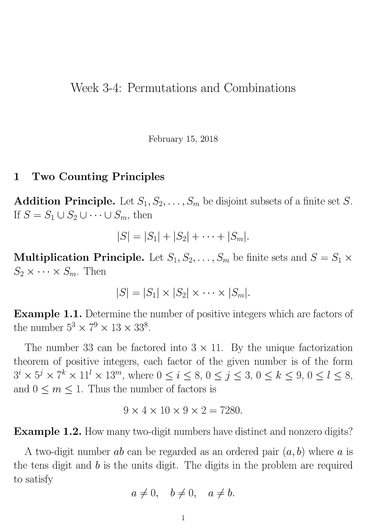 Permutation Combinations Math3343 Studocu