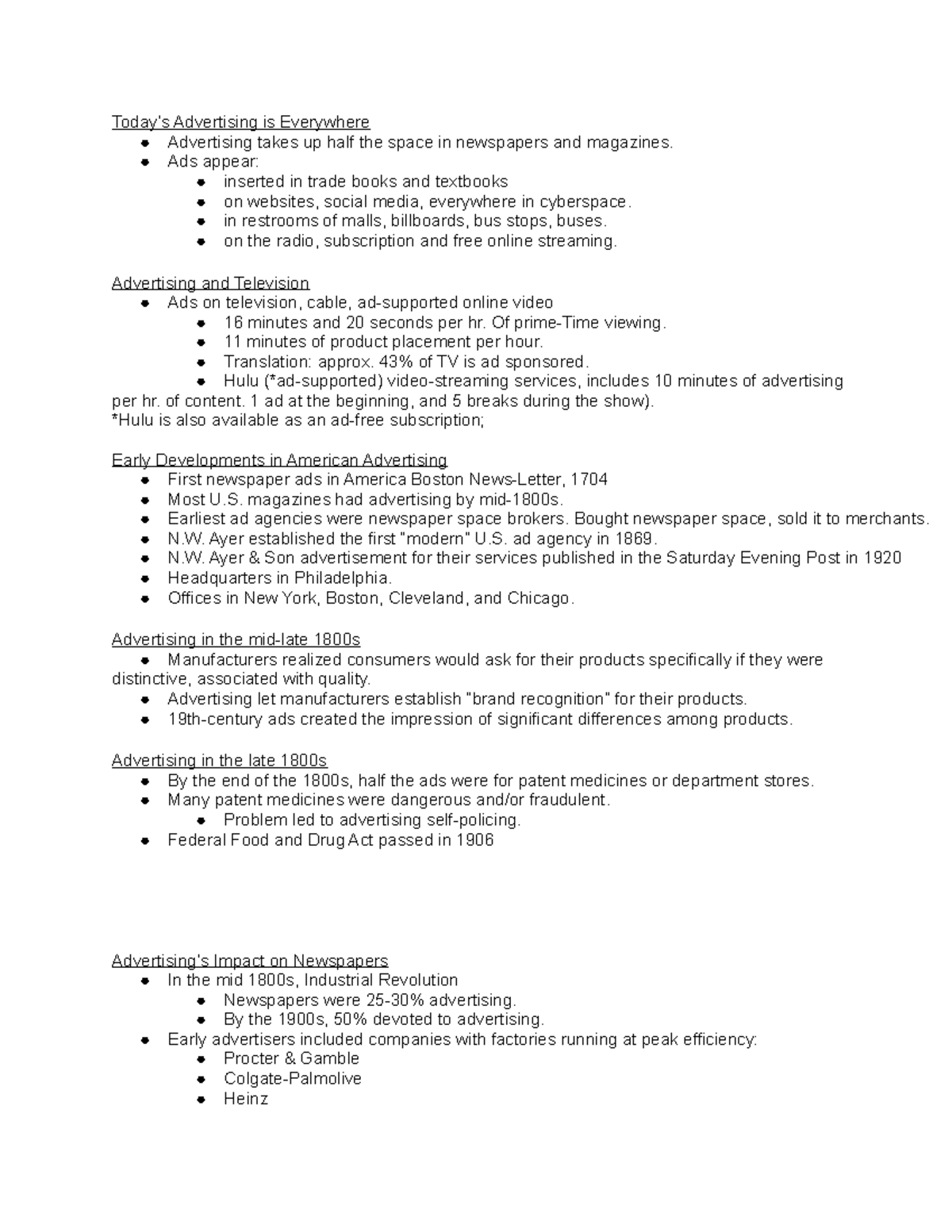 Advertising Notes - Today’s Advertising is Everywhere Advertising takes ...