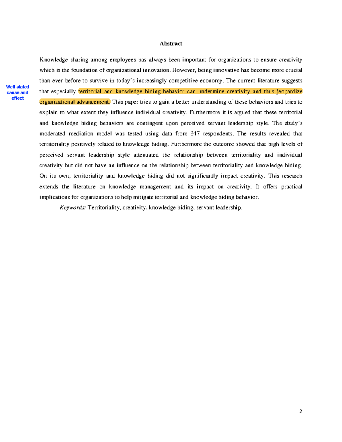 14-Leadership mediating - Abstract Knowledge sharing among employees ...
