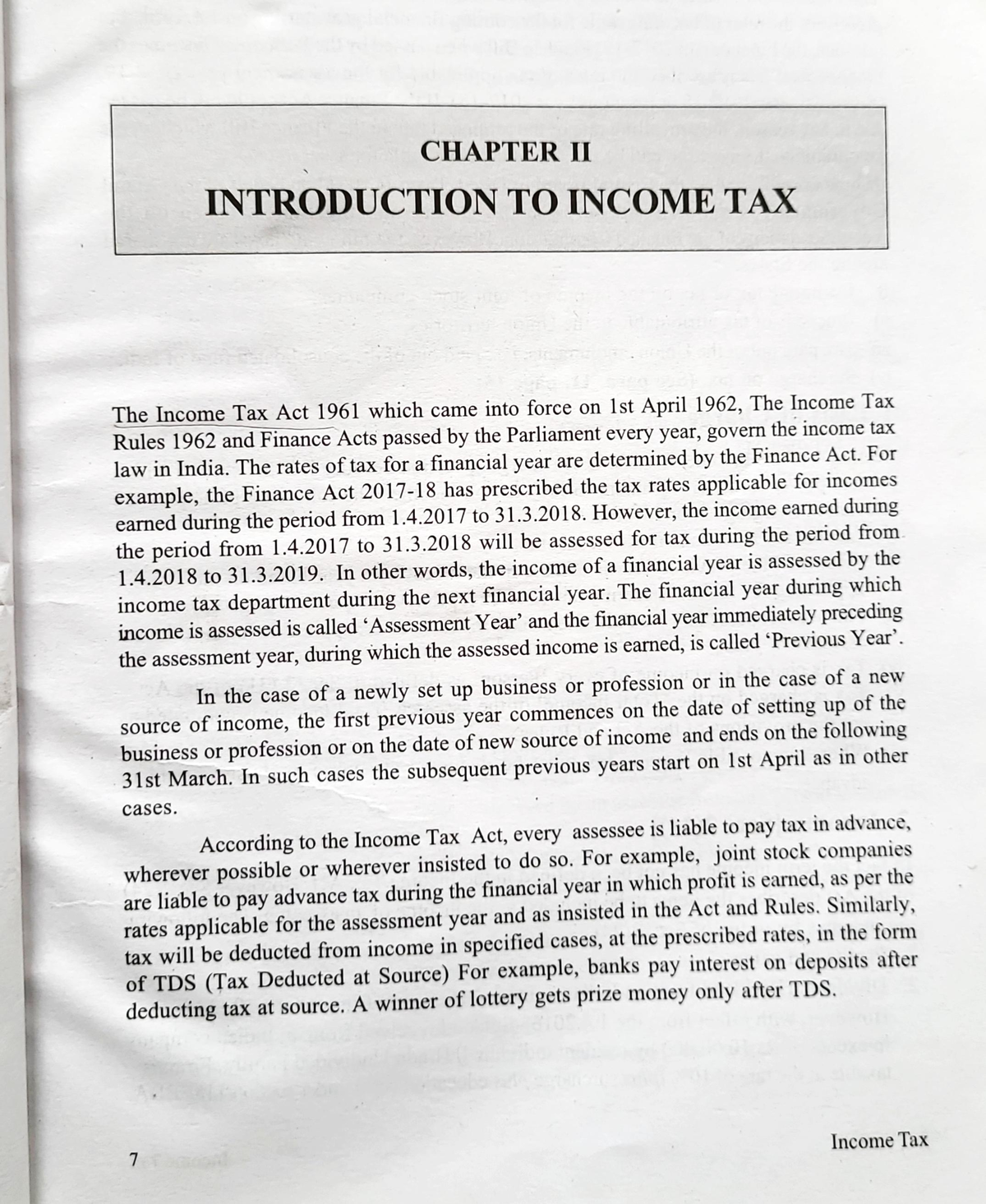 Income Tax Intro - B.Com - Studocu