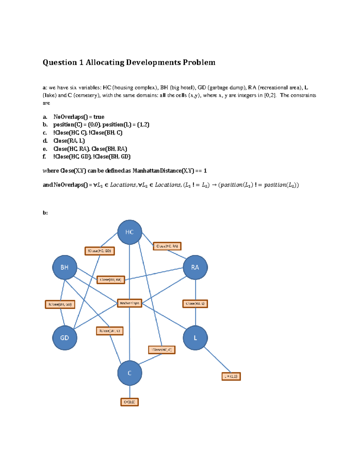 Cpsc322 2021w2 Assignment 2 Solns Question 1 Allocating Developments Problem A We Have Six 7684