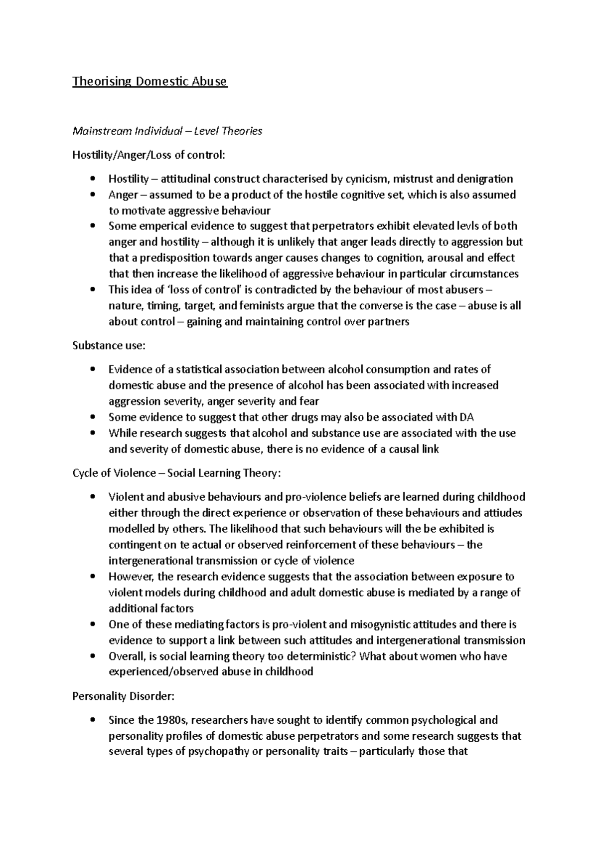 Theorising Domestic Abuse - Theorising Domestic Abuse Mainstream ...