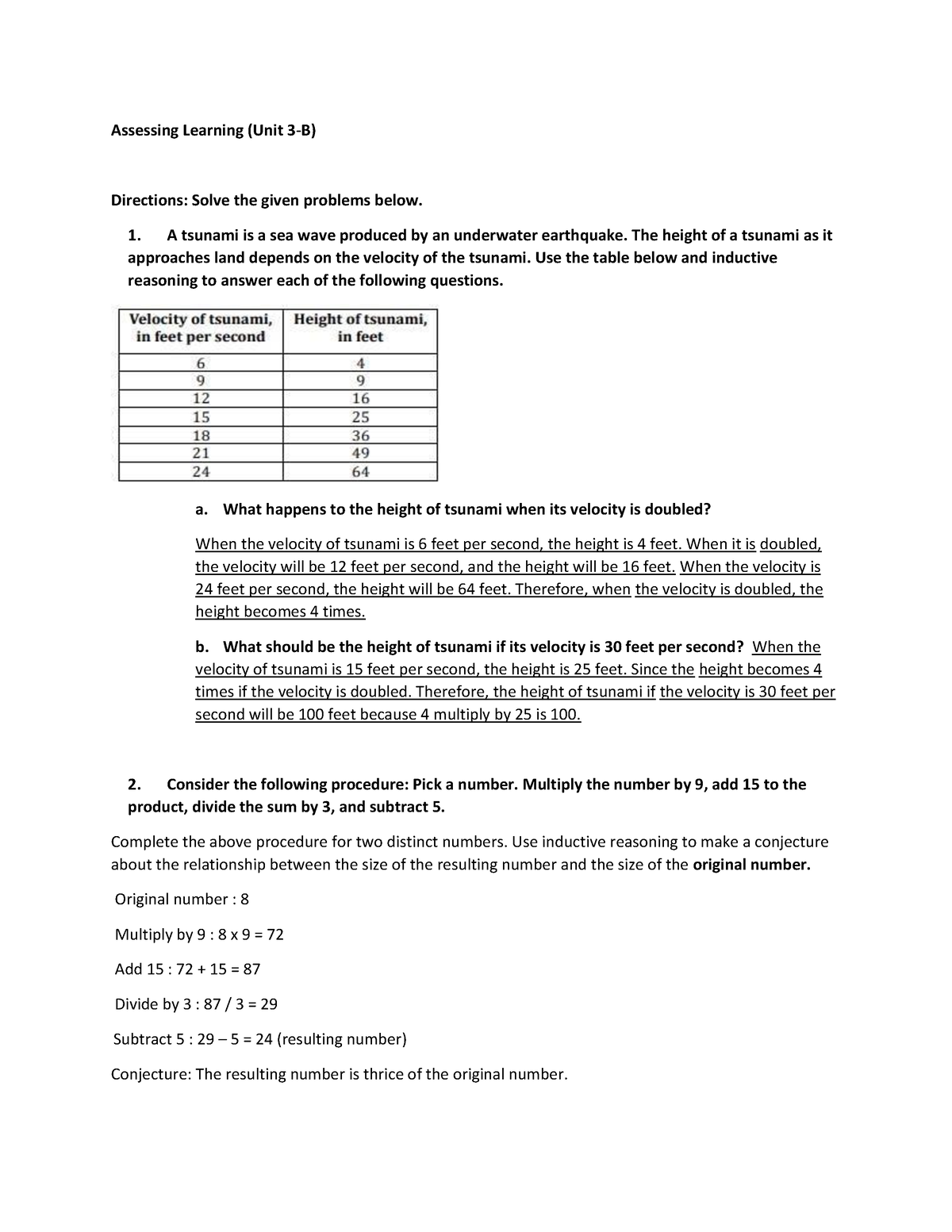 Assessing Learning (Unit 3-B) - Assessing Learning (Unit 3-B ...