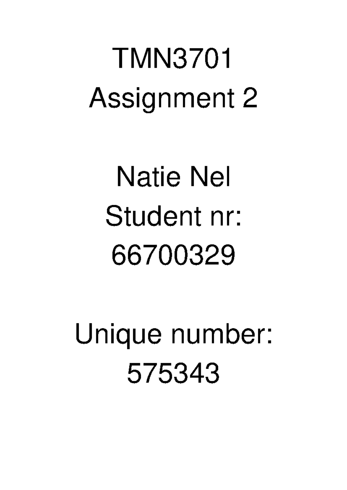 tmn3702 assignment 2 answers