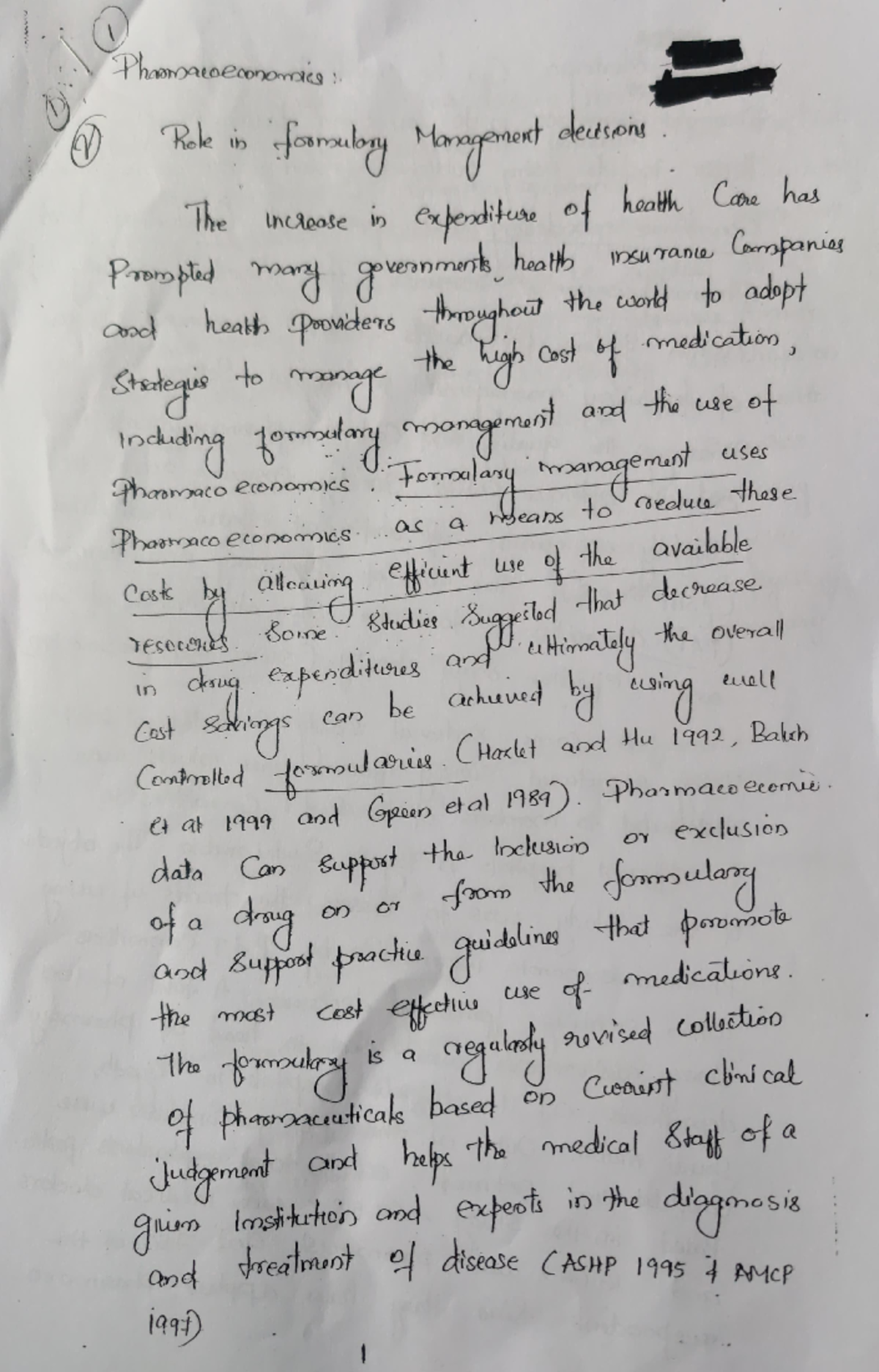 Formulary management Detailed study of all formularies that is to he