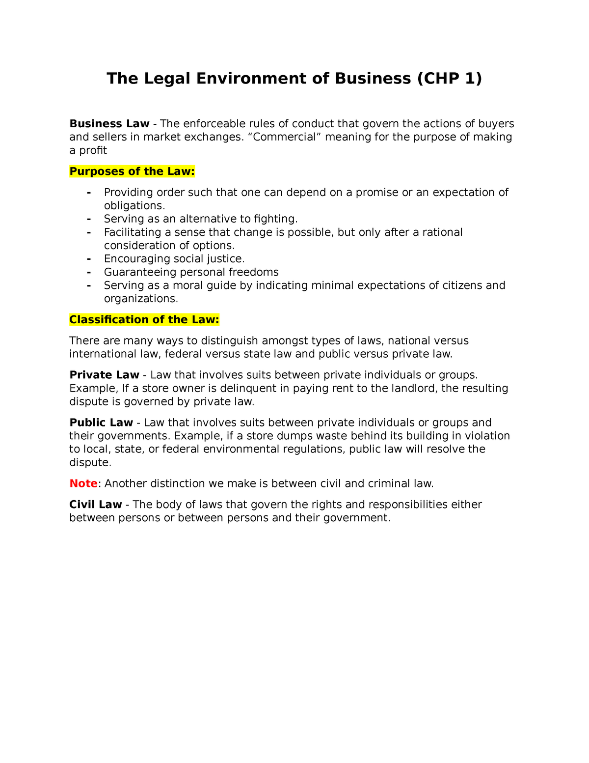 Business Law Module 1 - Important - BUS206 - SNHU - Studocu